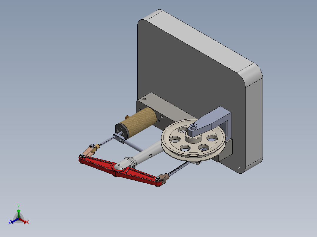 蒸汽机正等轴测图