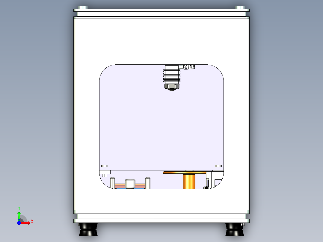 3D打印设备设计前视图