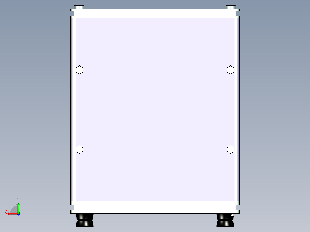 3D打印设备设计后视图
