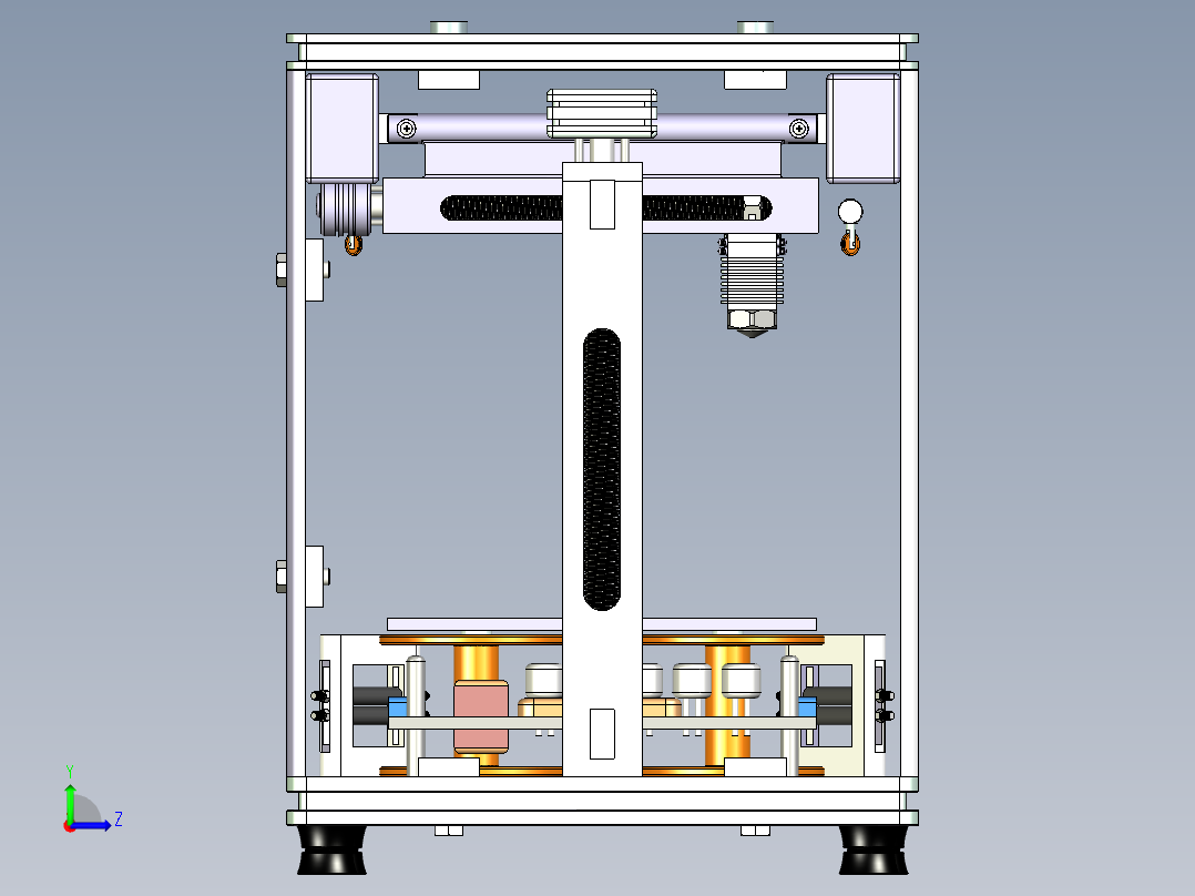 3D打印设备设计左视图