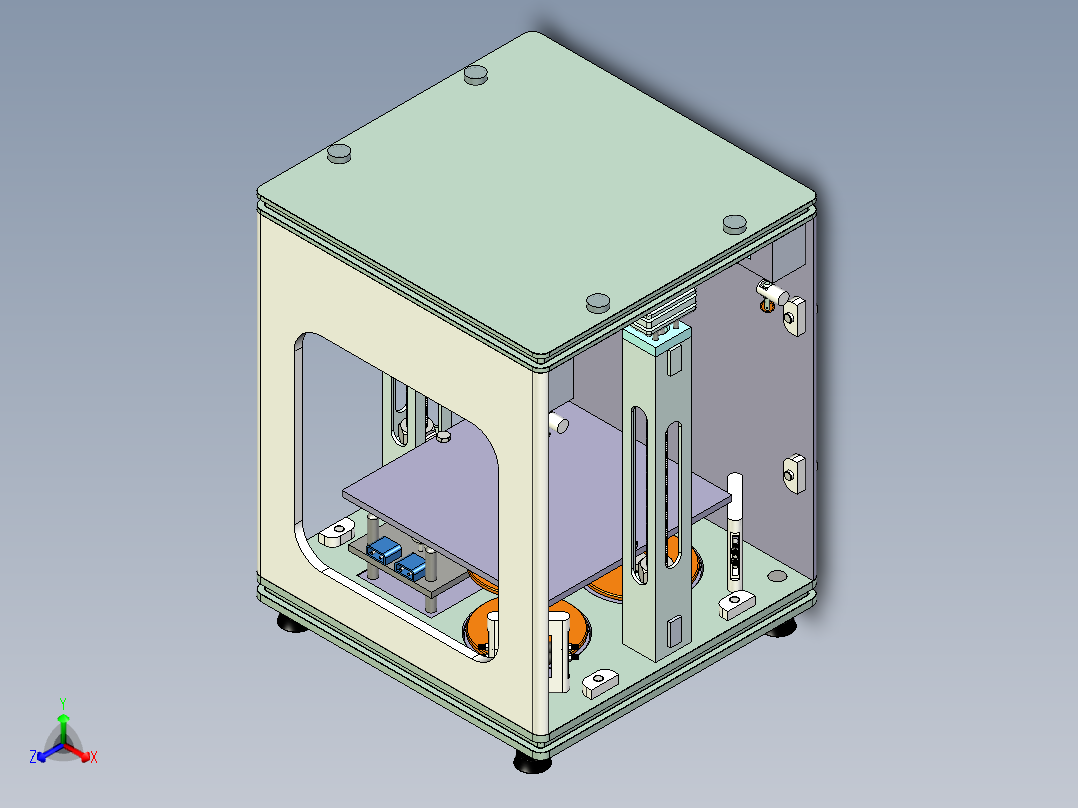 3D打印设备设计正等轴测图