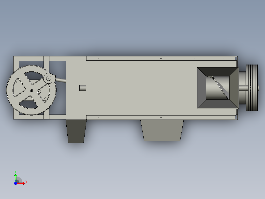 电动谷物打粒机前视图