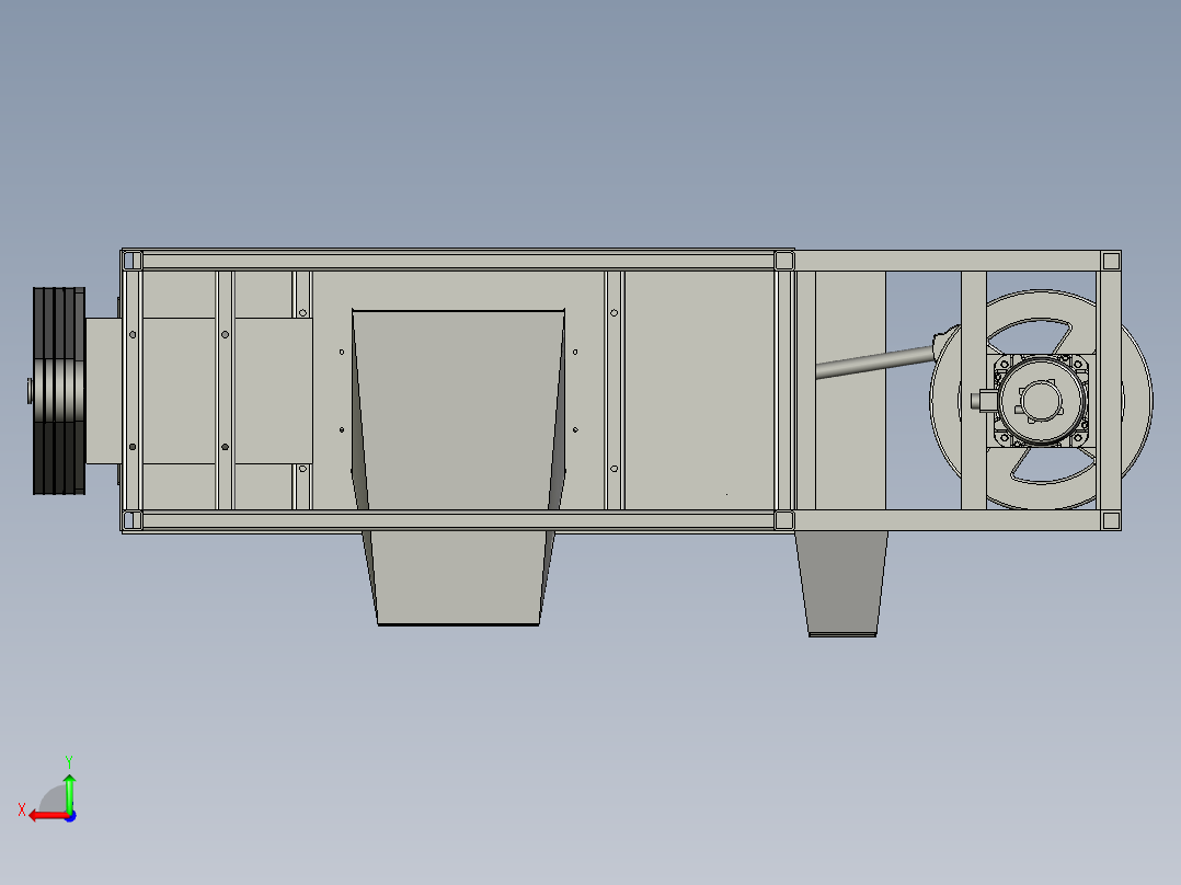 电动谷物打粒机后视图