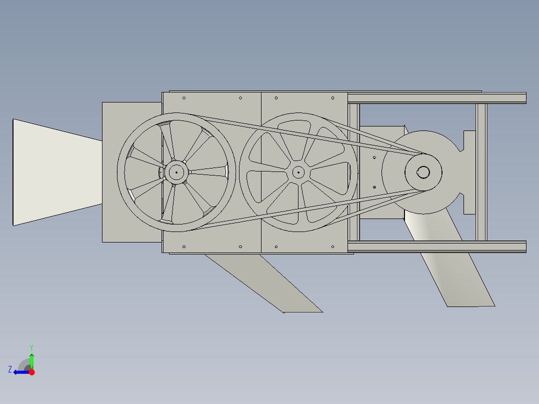 电动谷物打粒机右视图