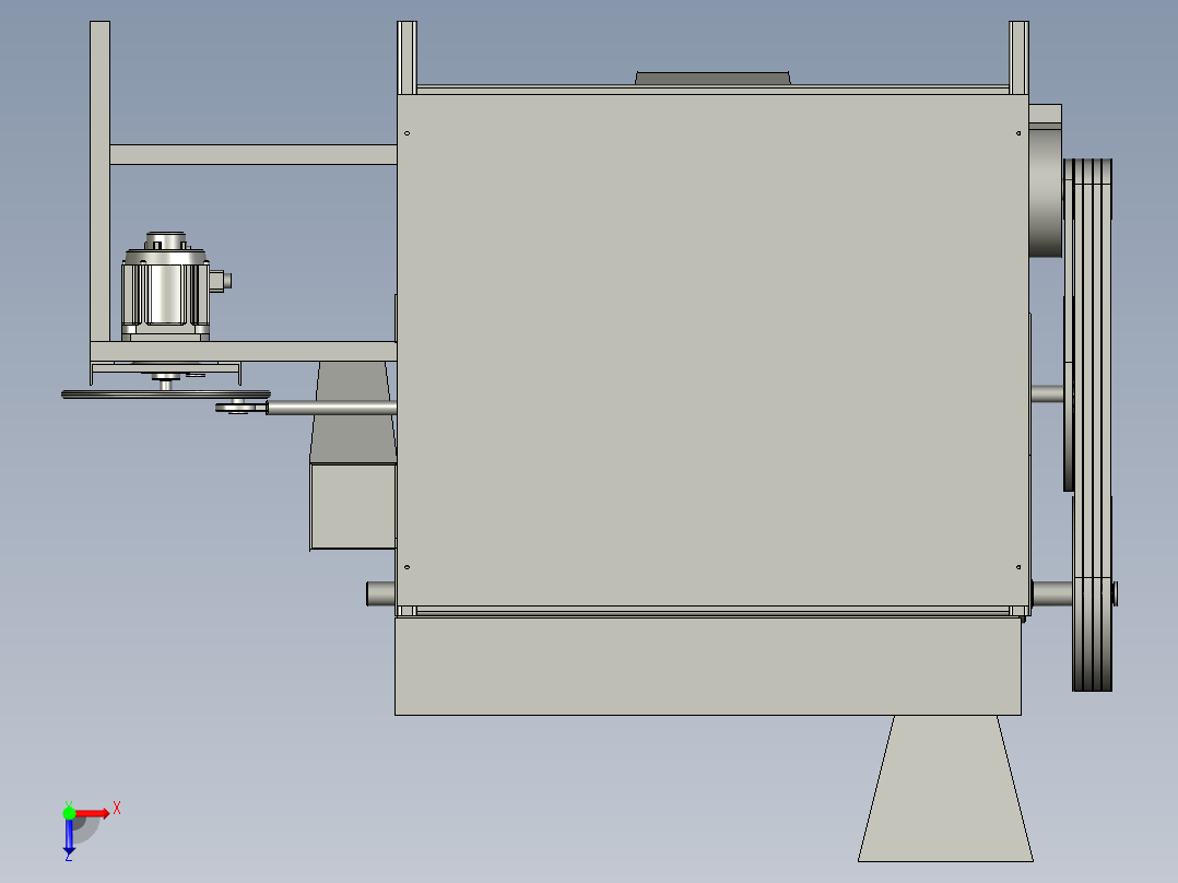 电动谷物打粒机俯视图