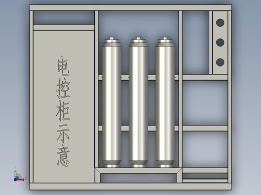 10T深度处理超滤膜壳架装配3支膜坎普尔-副本前视缩略图