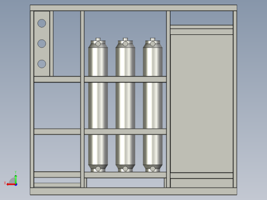 10T深度处理超滤膜壳架装配3支膜坎普尔-副本后视缩略图