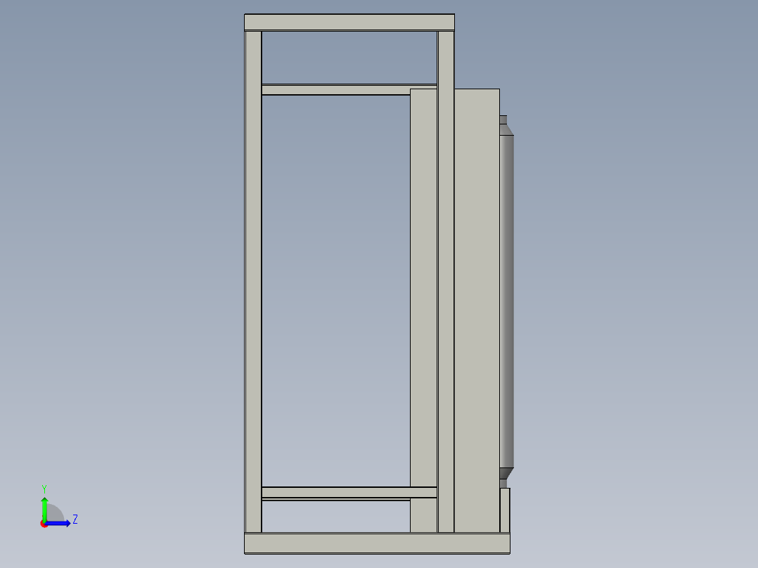 10T深度处理超滤膜壳架装配3支膜坎普尔-副本左视图