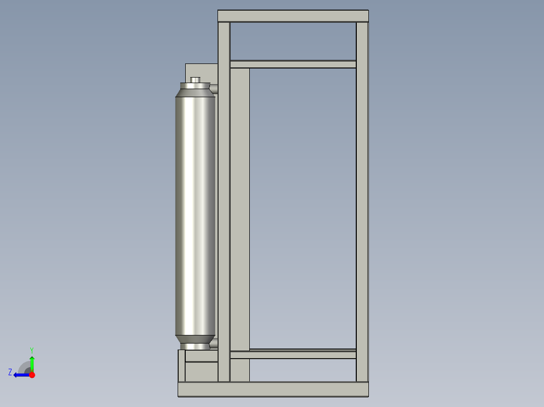 10T深度处理超滤膜壳架装配3支膜坎普尔-副本右视图