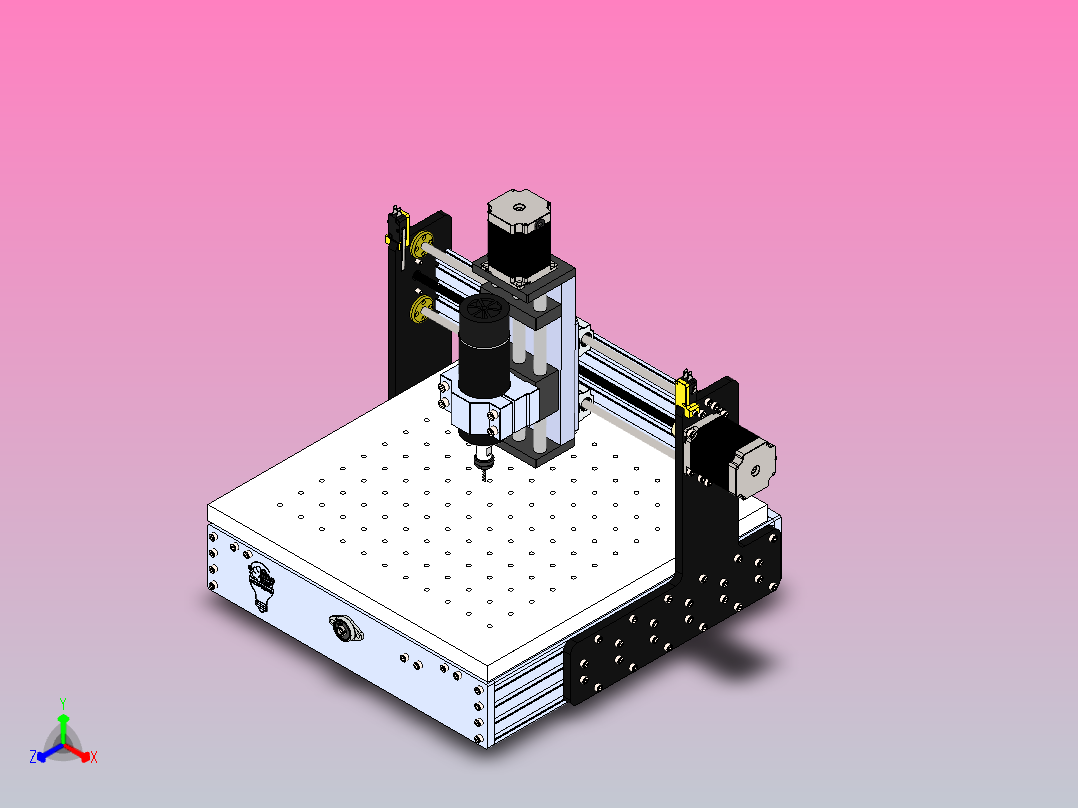 CNC4040v2雕刻机正等轴测图
