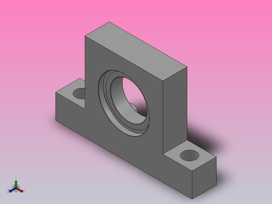 T型高度指定型轴承座组件_BTD-6802-2Z-20-A正等轴测图