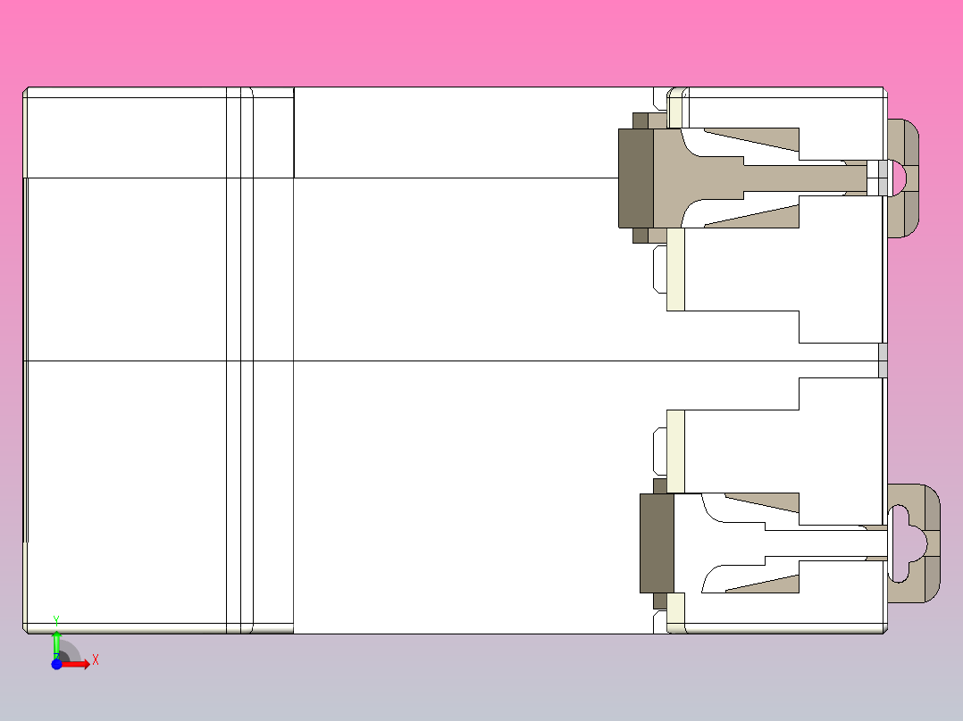 NU5-II 20-40-65 3P电涌保护器三维模型202307前视图