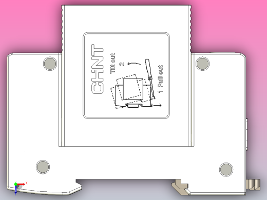 NU5-II 20-40-65 3P电涌保护器三维模型202307俯视缩略图