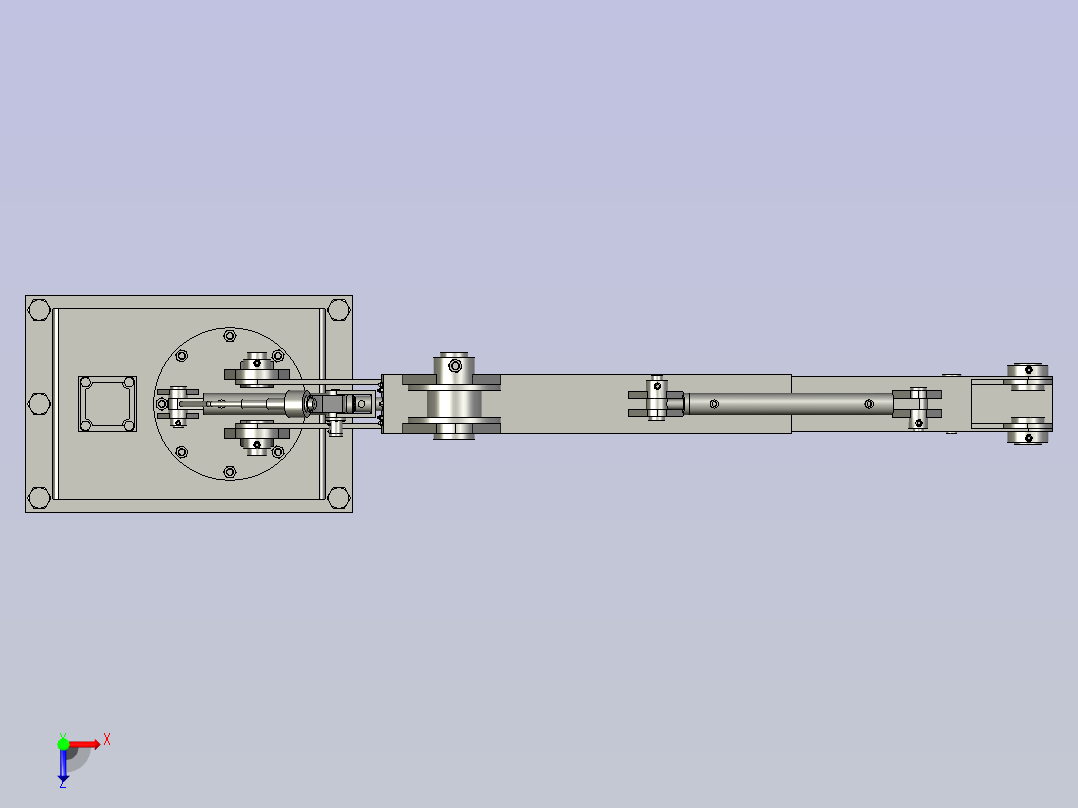 焊接操作机1俯视图