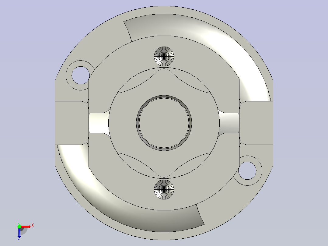 复杂零件的设计、数控编程与仿真加工 387160俯视图