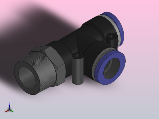 IPD 螺纹侧三通_IPD16-06正等轴测缩略图