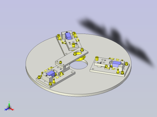 一款凸轮驱动式工件夹紧解除机构3D模型