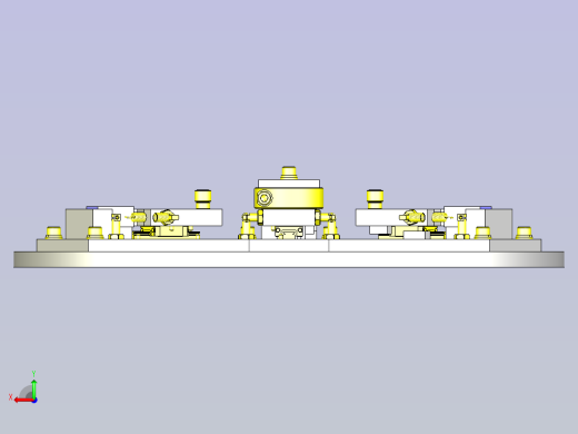 一款凸轮驱动式工件夹紧解除机构3D模型后视缩略图