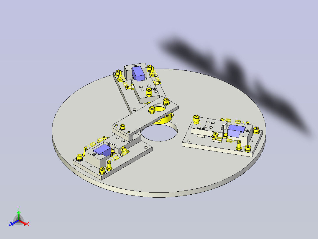 一款凸轮驱动式工件夹紧解除机构3D模型正等轴测图