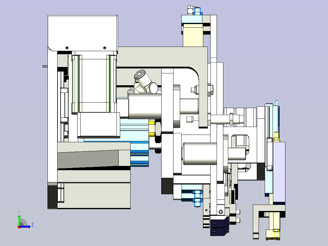 色码电感绕线机3D图模型左视图