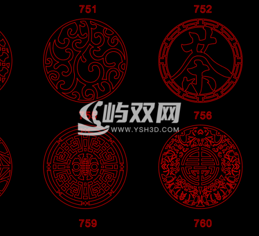 1045款 屏风隔断设计图汇总缩略图