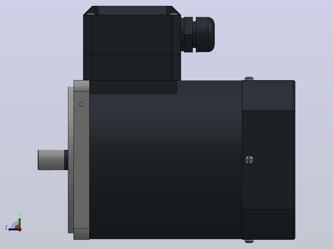 90AC(40W╱60W)微型交流（齿轴）基本型电机[90YS40WGV22H]右视图