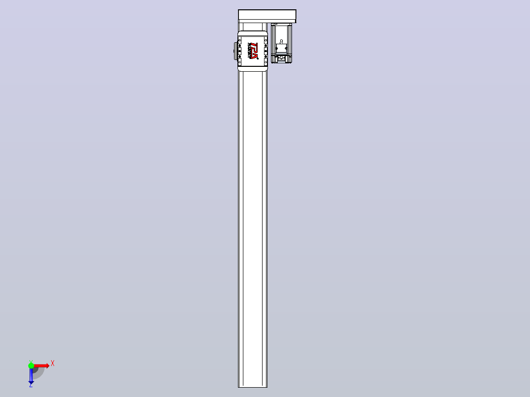 滚珠丝杠直线轴带导轨全封闭TPA-HCR-85D-1610C-L900-ML-Y-P20-N3俯视图
