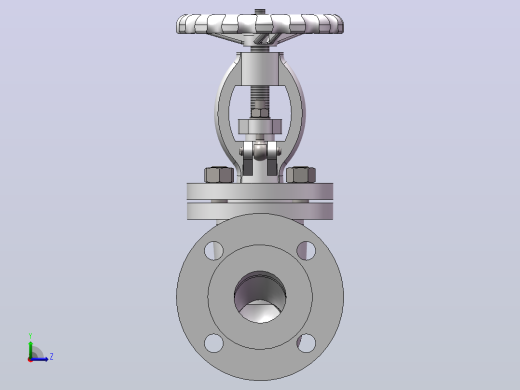 SolidWorks截止阀建模左视缩略图