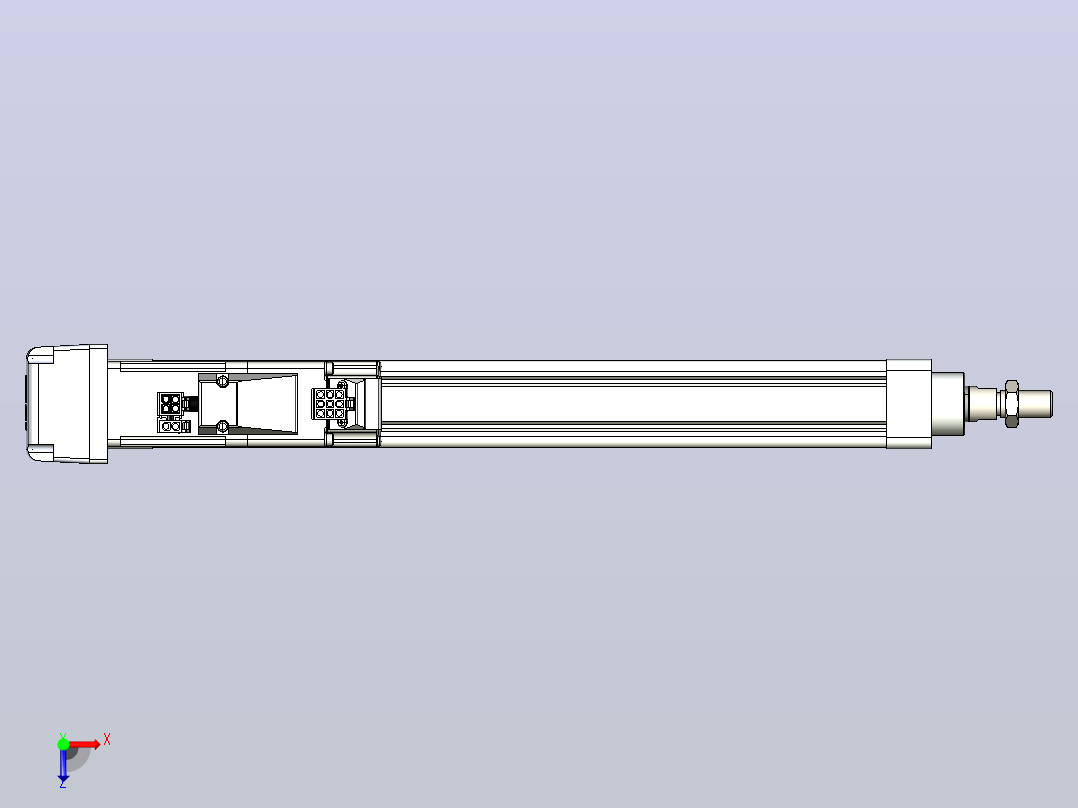轻载电动缸TPA-ESR25-1002C-L250-MR-W-P10-C3俯视图