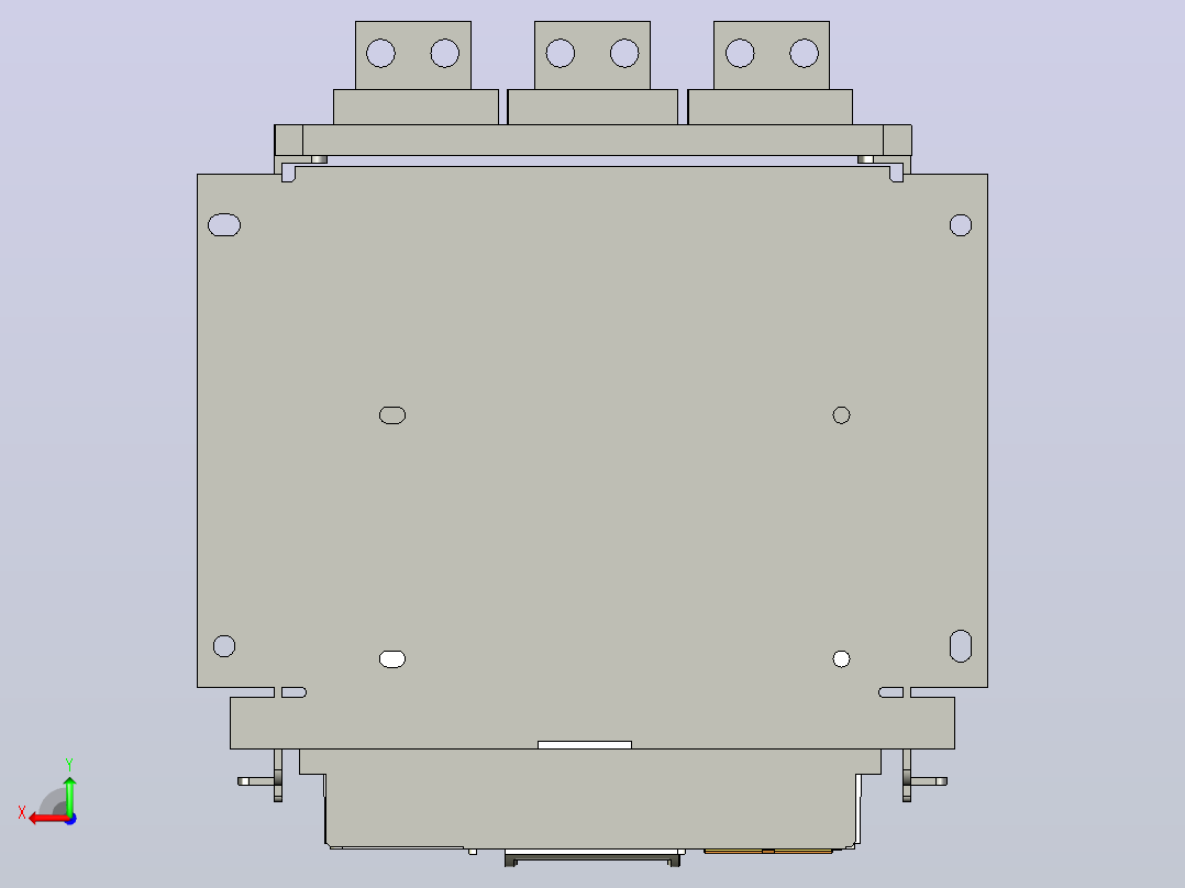 NXA16N_H04-06 3P抽屉式万能式断路器三维模型202212后视图