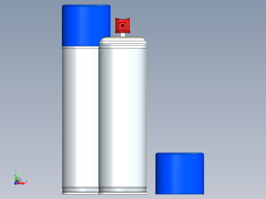 带有驱虫油的喷雾罐模型前视缩略图