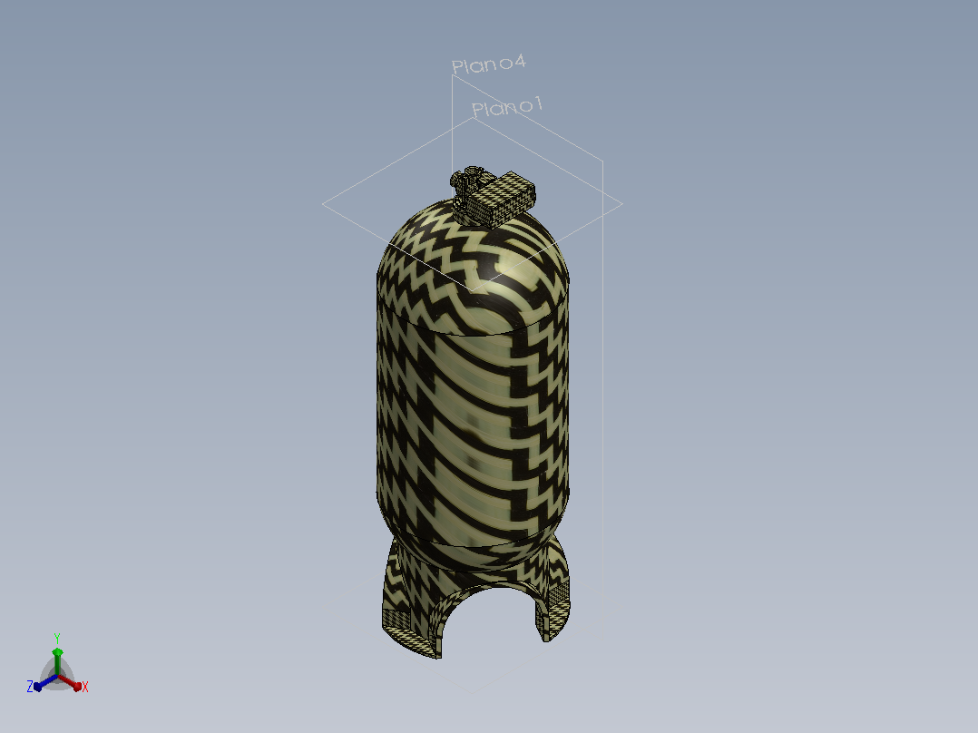 活性炭过滤器正等轴测图