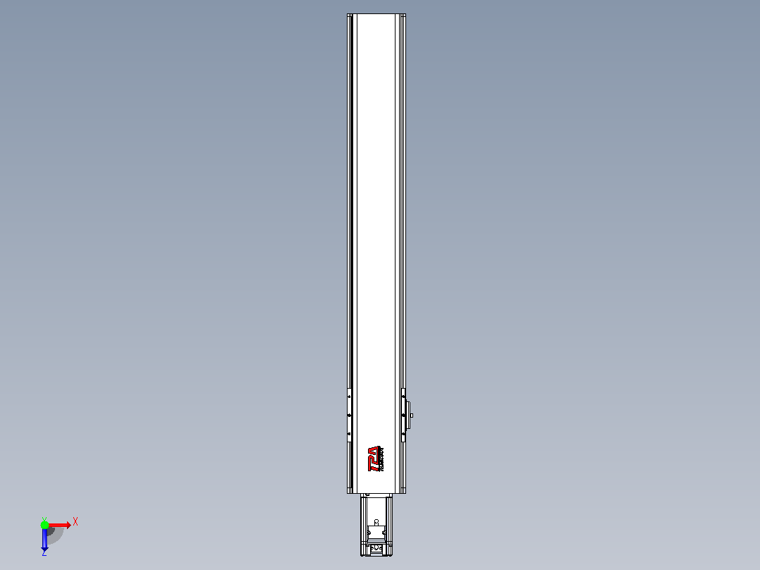 日规模组半封闭丝杆TPA-HNR-110D-1610C-L650-M-Y-P40-N3俯视图