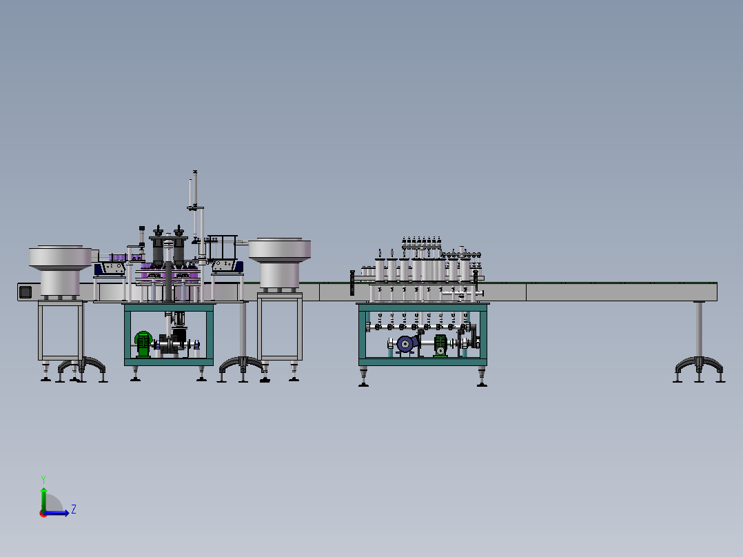 喷雾器灌装生产线左视图