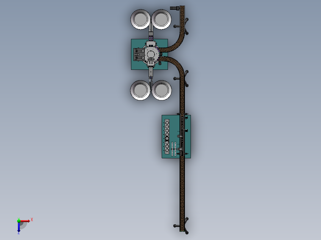 喷雾器灌装生产线俯视图