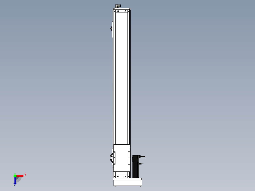 Toyo东佑达直线模组-ECH12-800-BL-100W+煞車俯视图