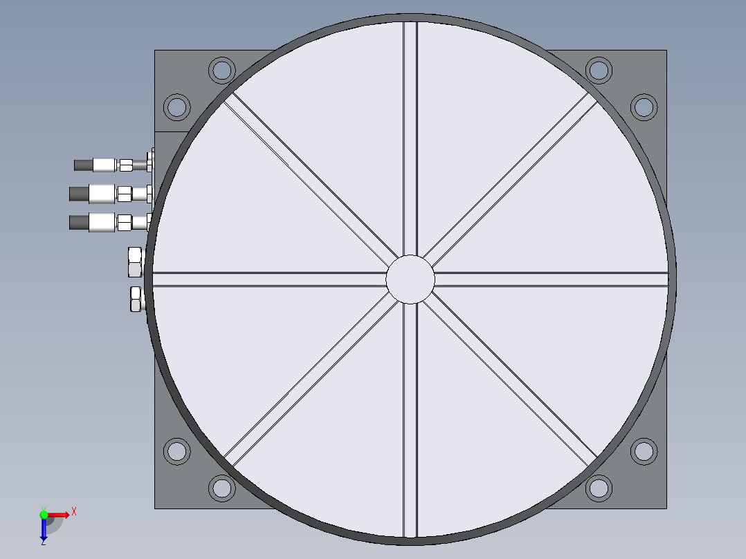 伺服回转平台俯视图