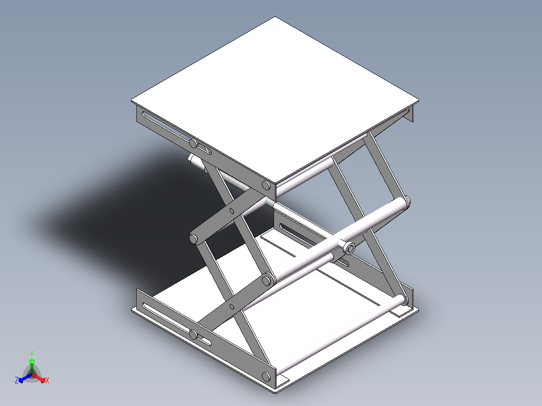 升降椅正等轴测图