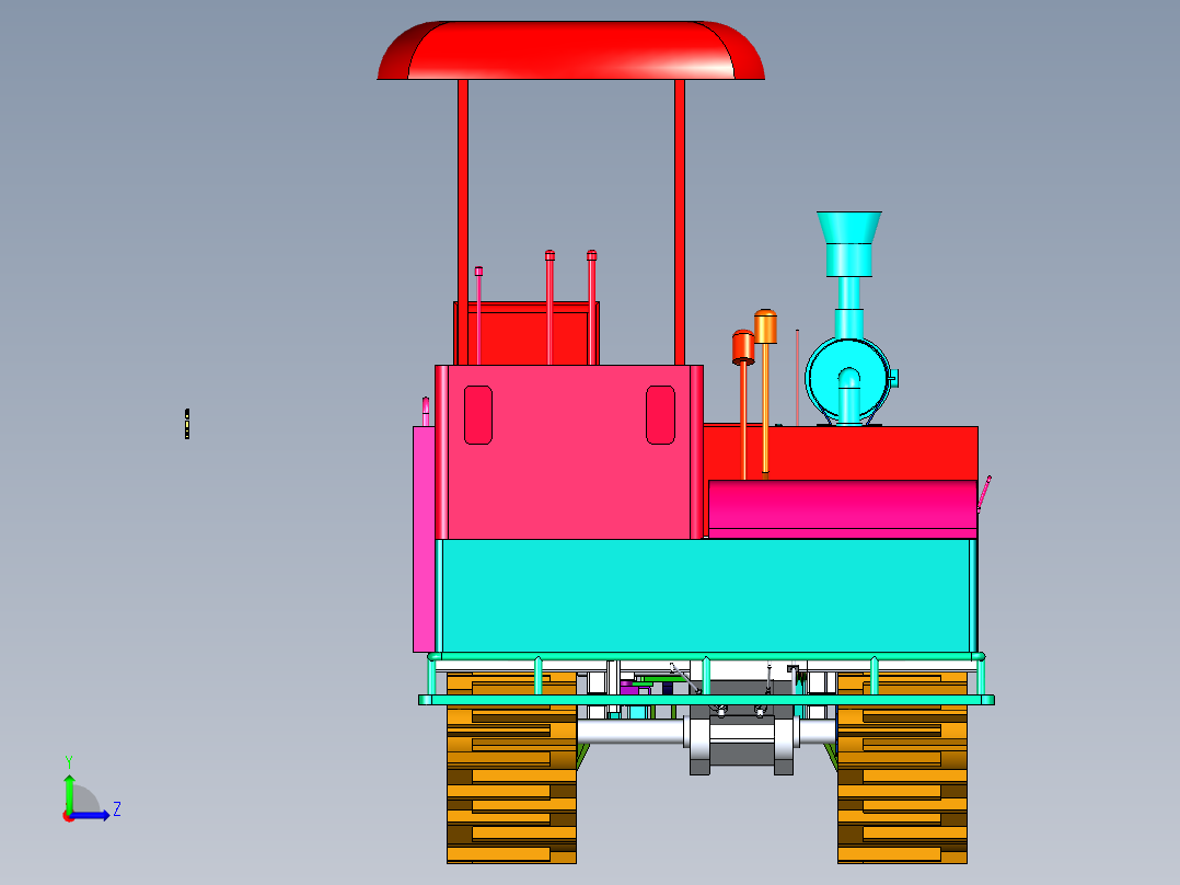 A9_履带式拖拉机SW2010（旋耕机）左视图