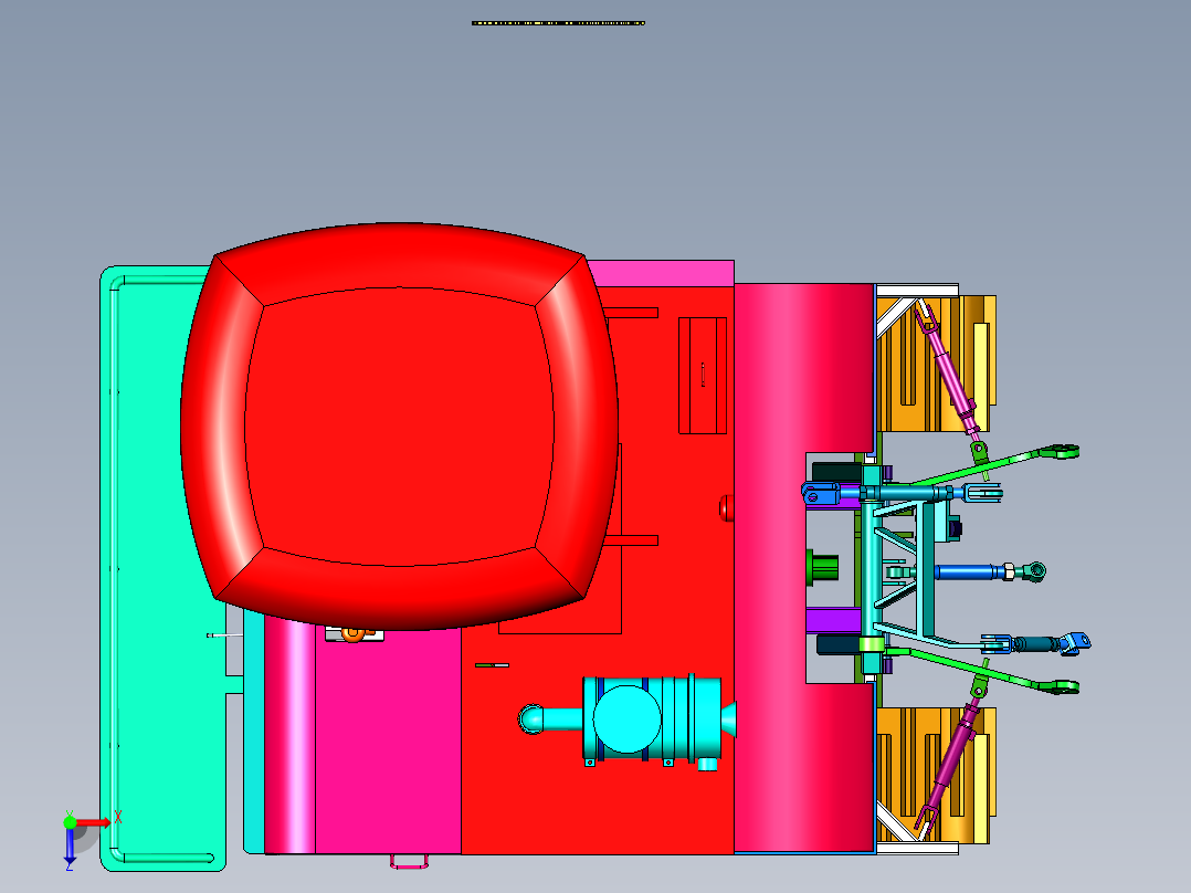 A9_履带式拖拉机SW2010（旋耕机）俯视图
