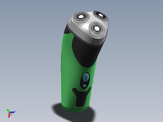 剃胡刀3d图纸 剃须刀sw图纸设计