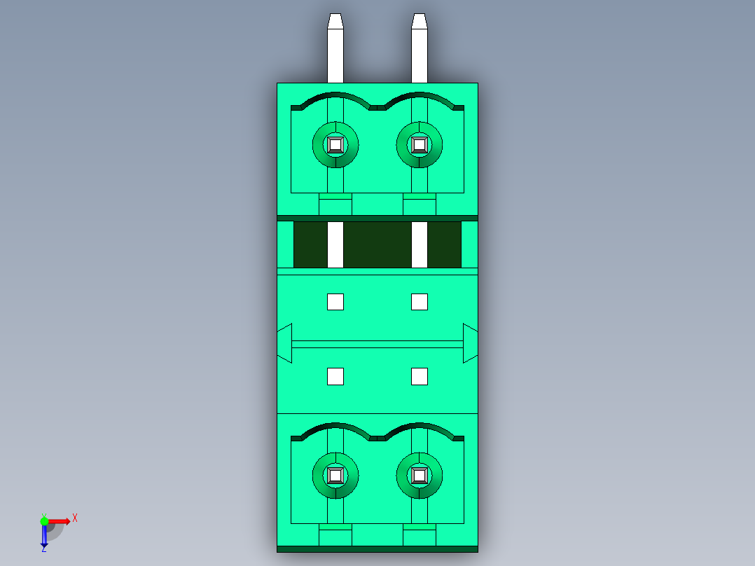 DEGSON 2EDG 系列 5.08mm 可插拔接线端子组-2EDGRH-5.08-04P-14-00AH俯视图