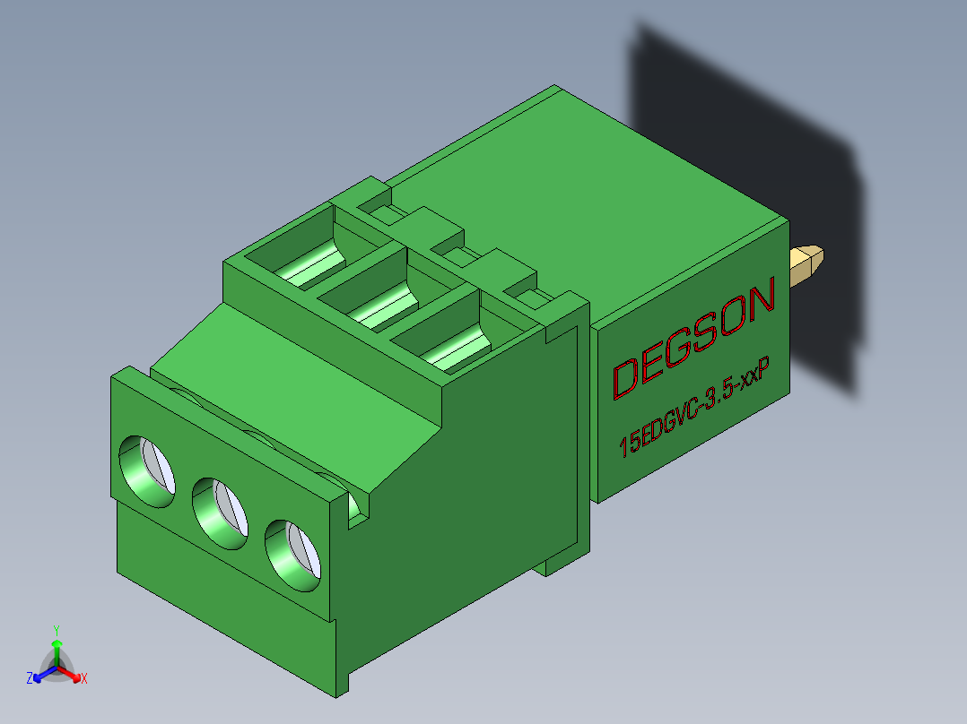 15EDG-3.5-3P(V-Hht)正等轴测图