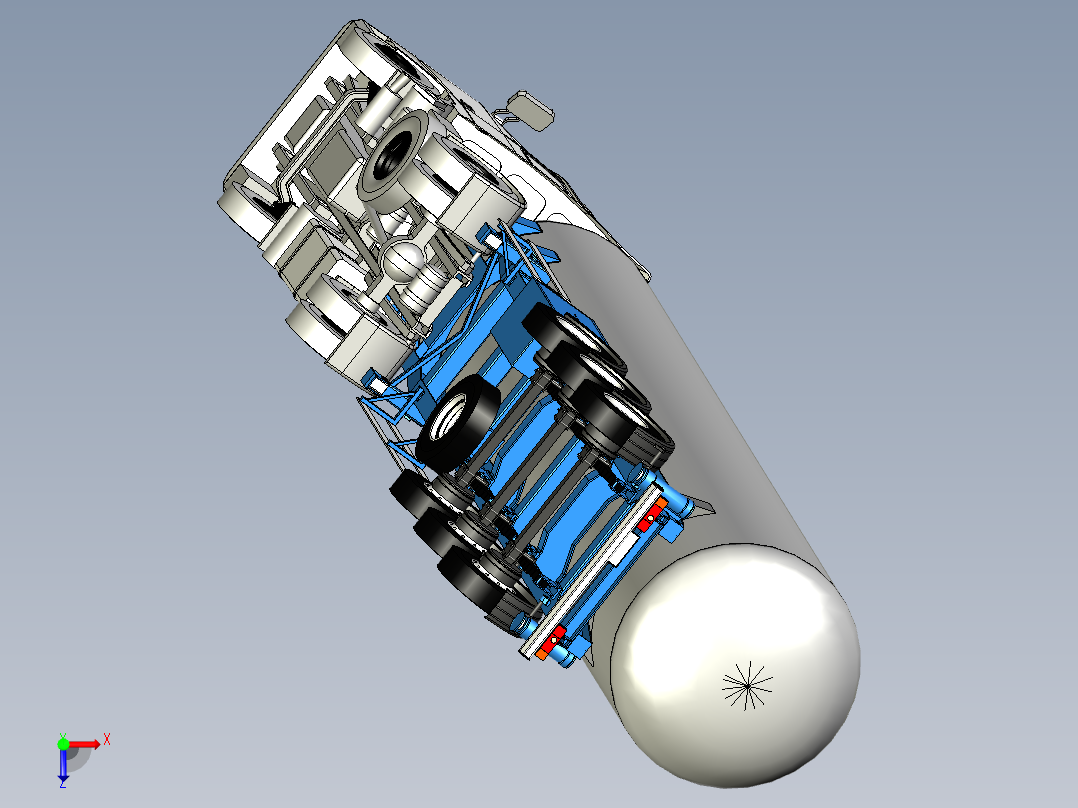 34-液化天然气卡车 3d模型图纸俯视图