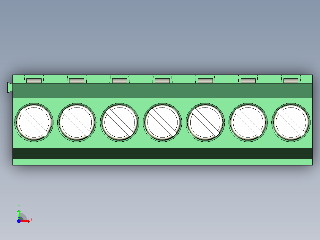 PCB Terminal Block 7 DEG381-3.5前视图