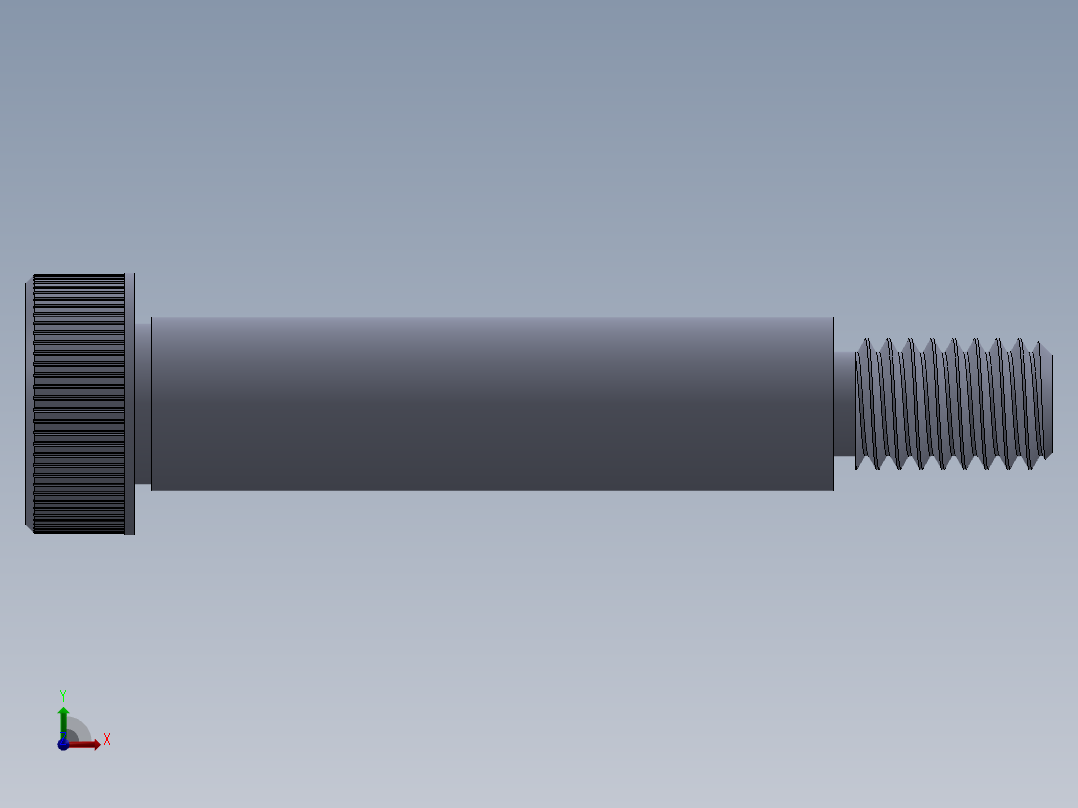 内六角螺螺栓-SB 0.375-16 x 2.SLDPRT前视图