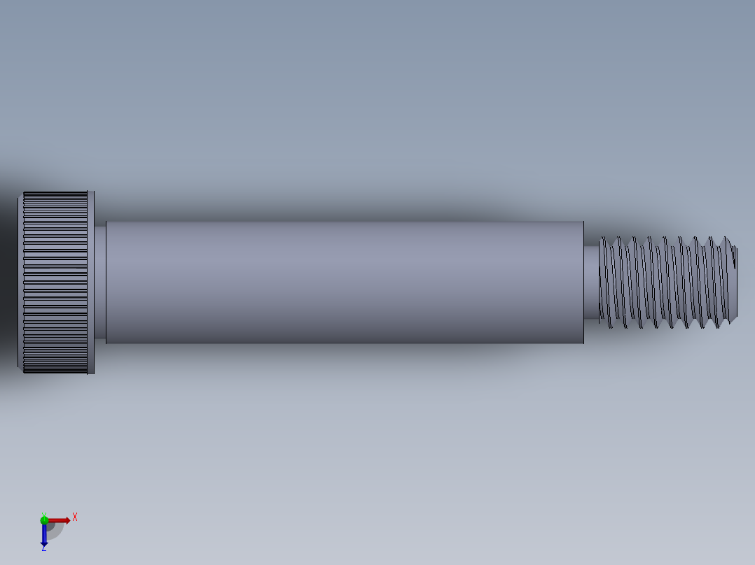 内六角螺螺栓-SB 0.375-16 x 2.SLDPRT俯视图