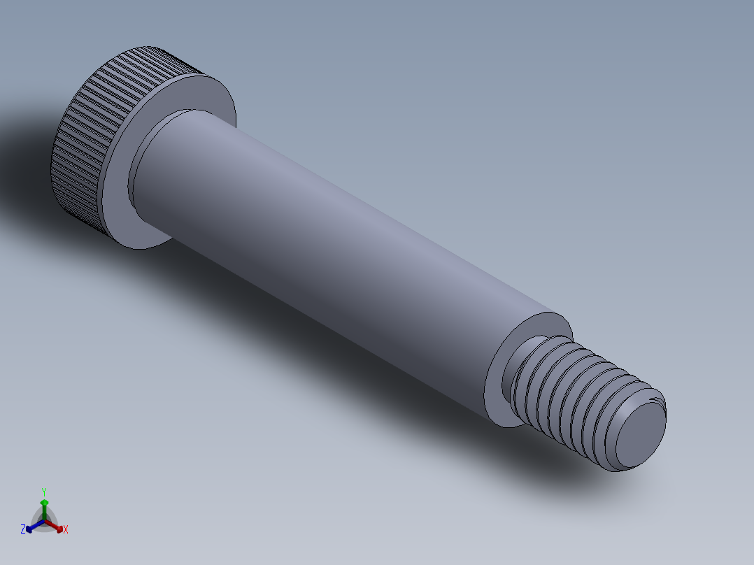 内六角螺螺栓-SB 0.375-16 x 2.SLDPRT正等轴测图