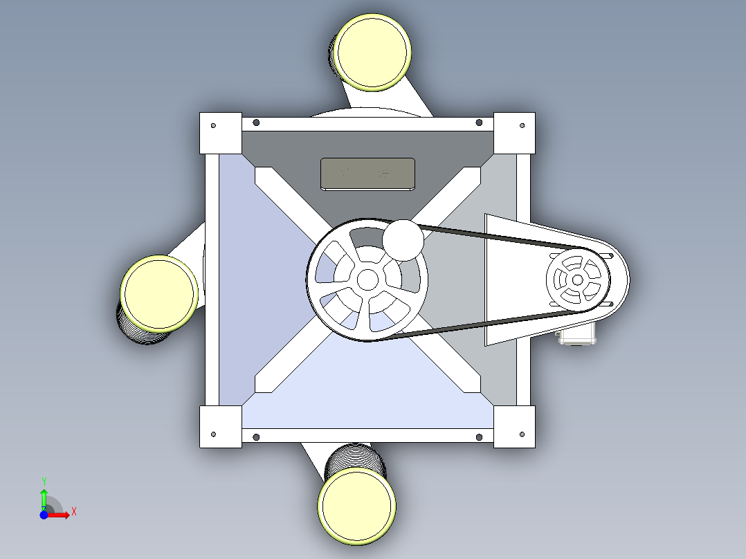 圆形摇摆筛三维SW模型前视图
