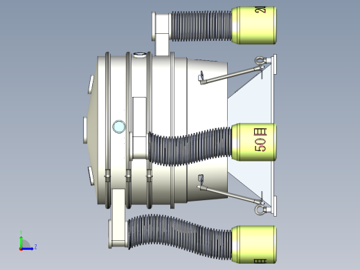 圆形摇摆筛三维SW模型左视缩略图